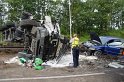 LKW umgestuerzt A 1 Rich Saarbruecken P102